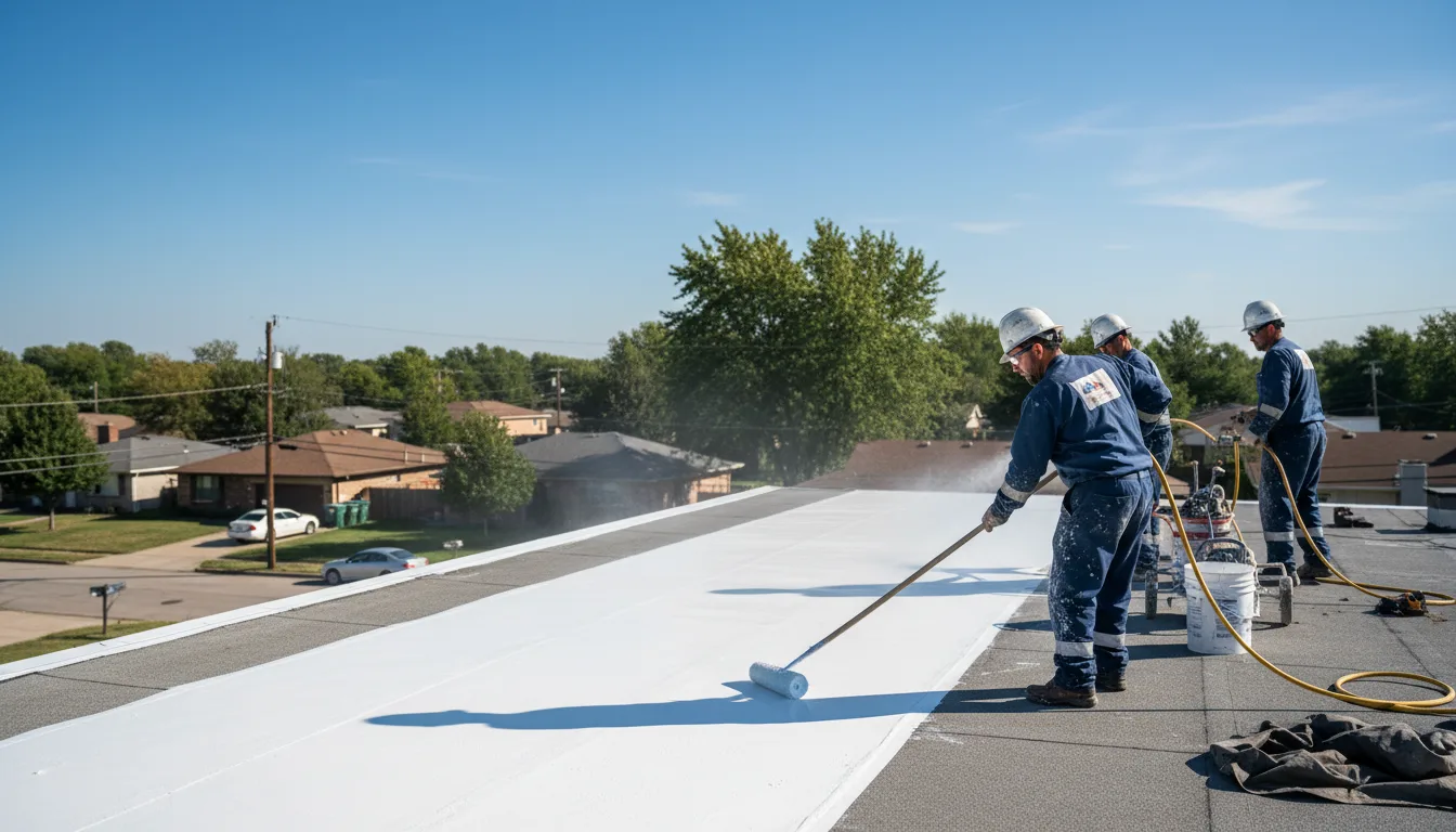 Commercial roof coating in Gladstone, IL near me